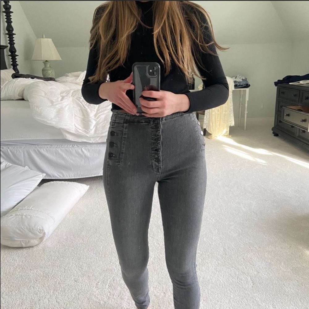 J BRAND grey skinny jeans